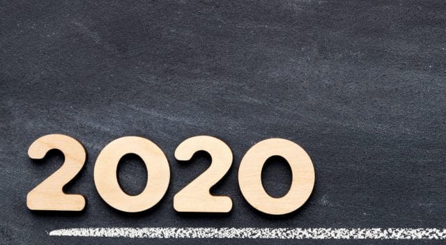 Text that says 2020